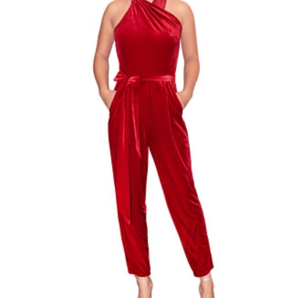 RACHEL Rachel Roy Women's
Harland Velvet Halter Jumpsuit size XXL